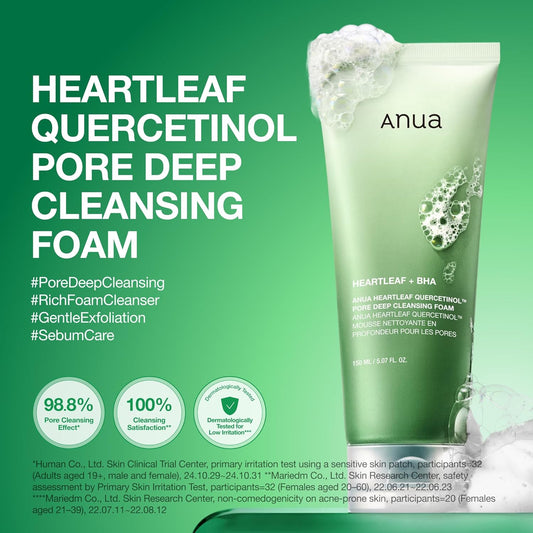 Heartleaf Quercetinol Pore Deep Cleansing Foam, 5.07 Fl.Oz