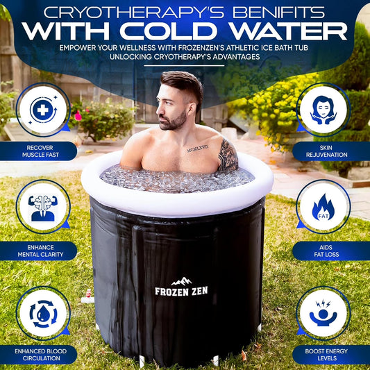 Ice Bath Tub for Athletes with Lid, XL 105 Gallons
