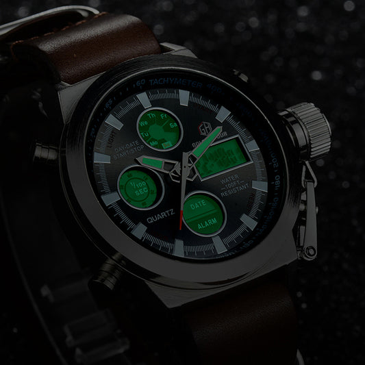 VoltEdg Dual Display Sports Watch – Rugged Analog-Digital Performance Watch