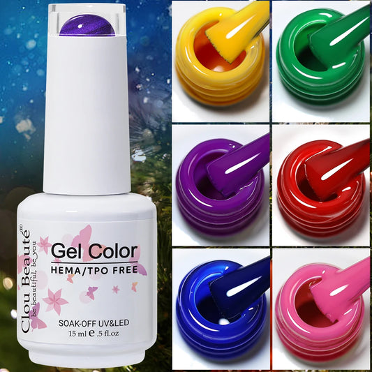 Clou Beauté HEMA & TPO Free Gel Nail Polish – 15ml Professional UV/LED compatible
