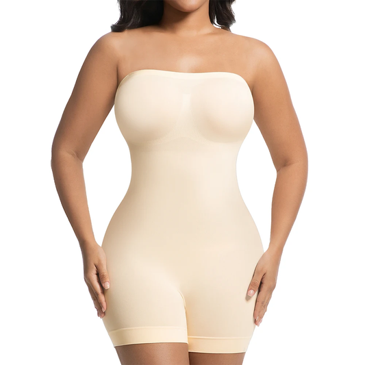 SculptEase Strapless Shapewear Bodysuit – Seamless Tummy Control & Curve-Enhancing Support