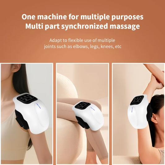 Smart Knee Massager with Heat 3D Air Compression Vibration USB Rechargeable Wireless for Knee Elbow Shoulder Pain Relief