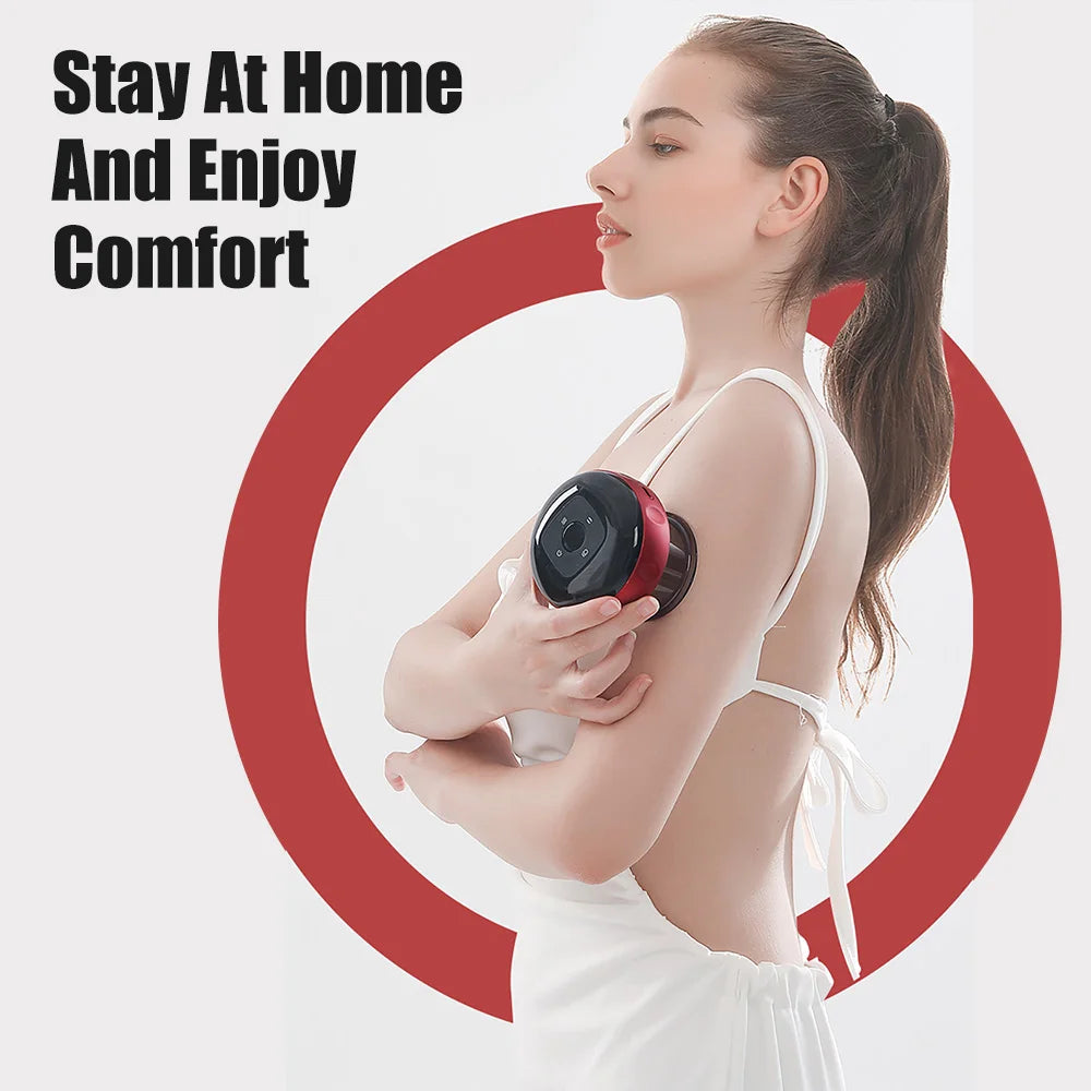ThermaCup Smart Electric Cupping Massager – Heat, Vacuum & Gua Sha Therapy