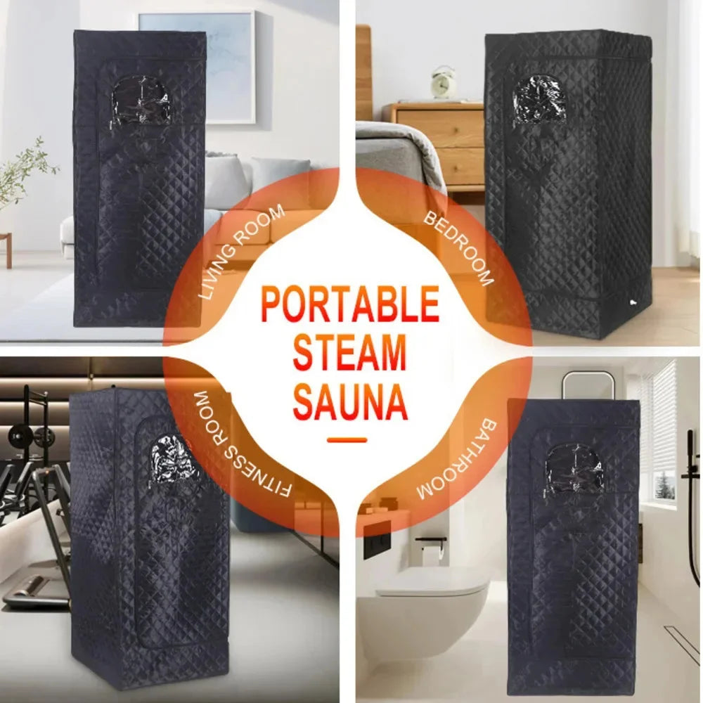 110V 220V Home Full Body Sauna Box Foldable Portable Sweat Room Remote Control Sauna Tent Fast Heating Infrared LED Light