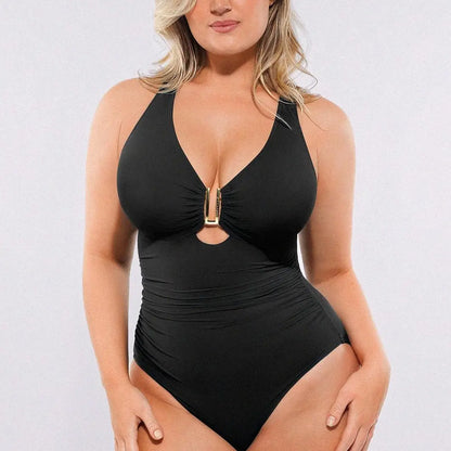 SHAPELLX Smart Sculpt Ruched U-Wire Cut Out Shaping Swimsuit Outdoorfun