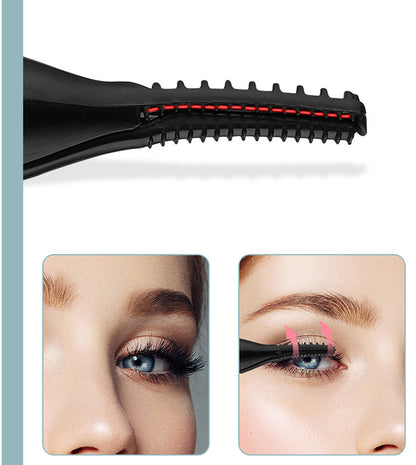 Elevate Your Lash Game with the Rechargeable 360° Rotating Electric Eyelash Curler - Perfect for Effortless, Pain-Free Curls!