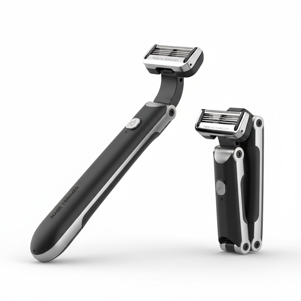 SmoothReach Foldable Back & Body Hair Trimmer – Long Handle Safety Razor