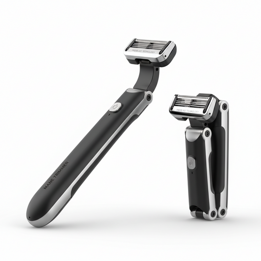 SmoothReach Foldable Back & Body Hair Trimmer – Long Handle Safety Razor