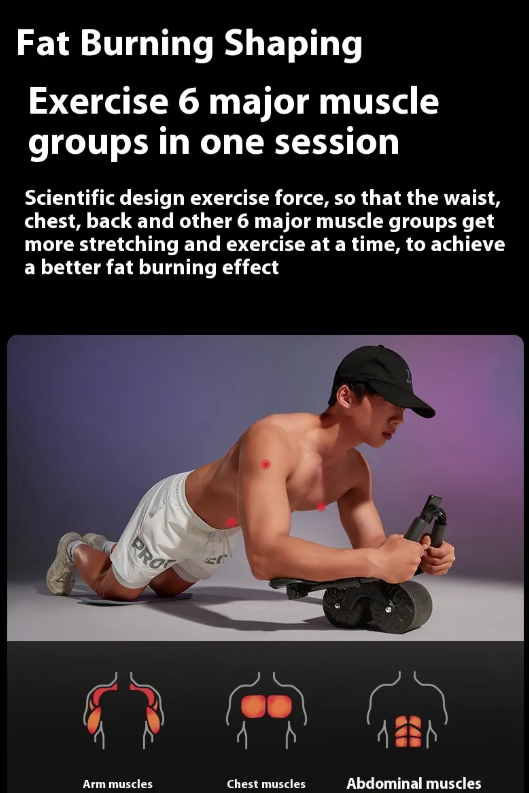 CoreFlex Automatic Rebound Ab Roller – Advanced Core Training System