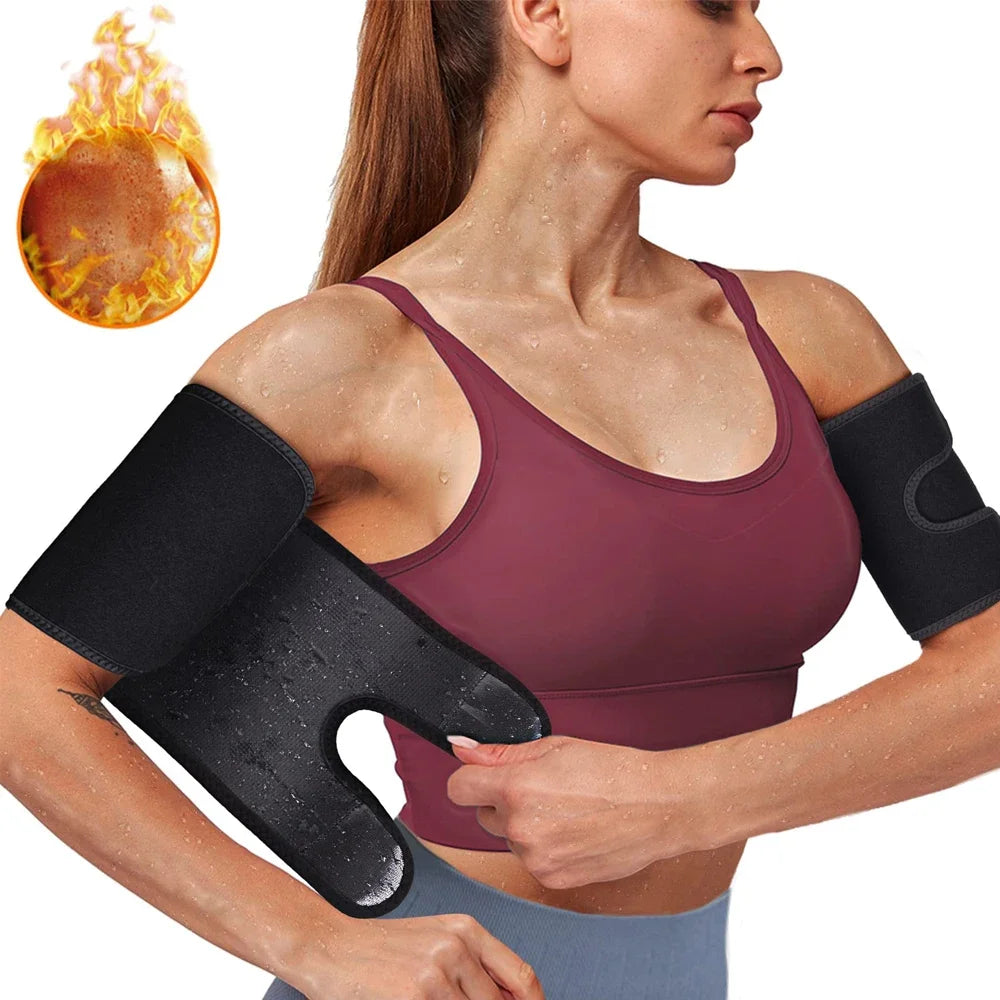 1PCS Professional Arm Trimmers for Women Men Sauna Sweat Arm Shaper Bands Adjustable Arm Trainer Toner Sleeves for Sport Workout