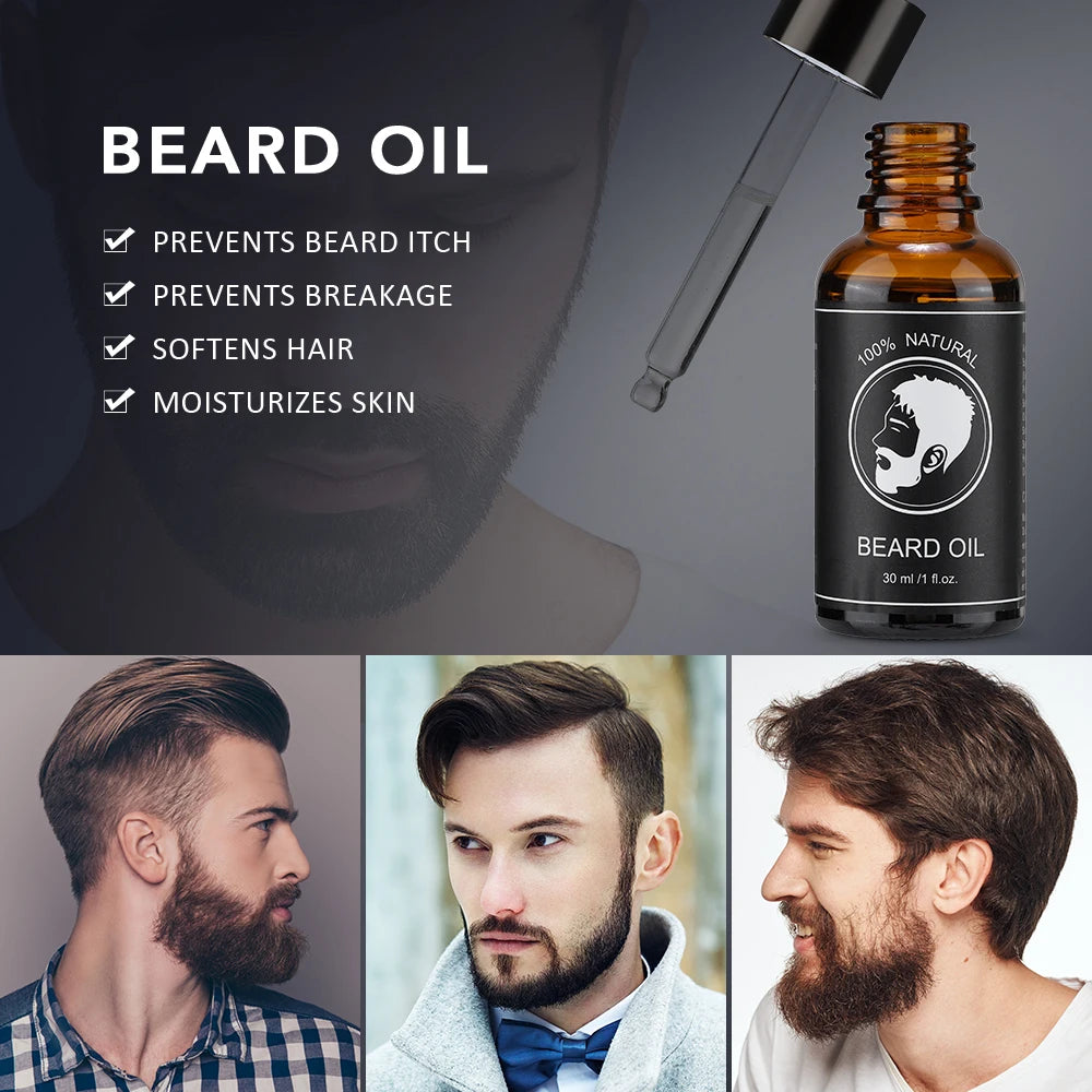 BeardBoost Premium Beard Oil – Nourishing Formula with Argan, Jojoba & Biotin (30ml)