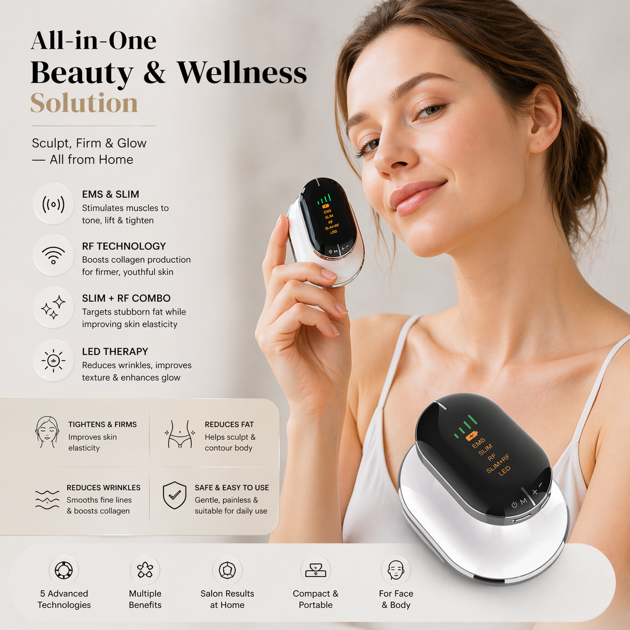 BodySculpt Pro 4-in-1 Cellulite Massager – Firming, Sculpting & Skin Care Device