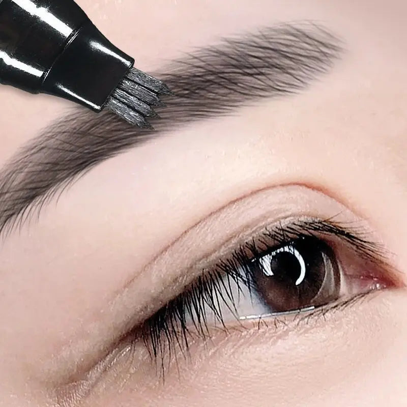 BrowDefine™ 4-Tip Microblading Eyebrow Pen – Waterproof Natural Brow Enhancer
