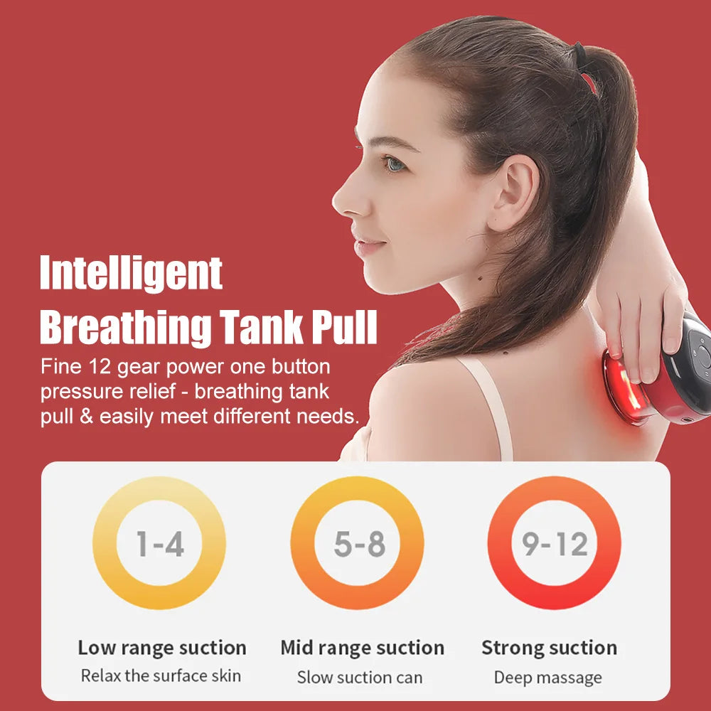 ThermaCup Smart Electric Cupping Massager – Heat, Vacuum & Gua Sha Therapy