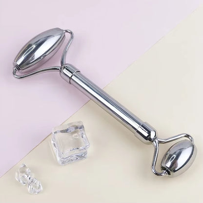 1/3Pcs Ice Face Roller Facial Skincare Ice Roller Stainless Steel Facial Roller Gua Sha Tool Reusable Silicone Ice Facial Roller
