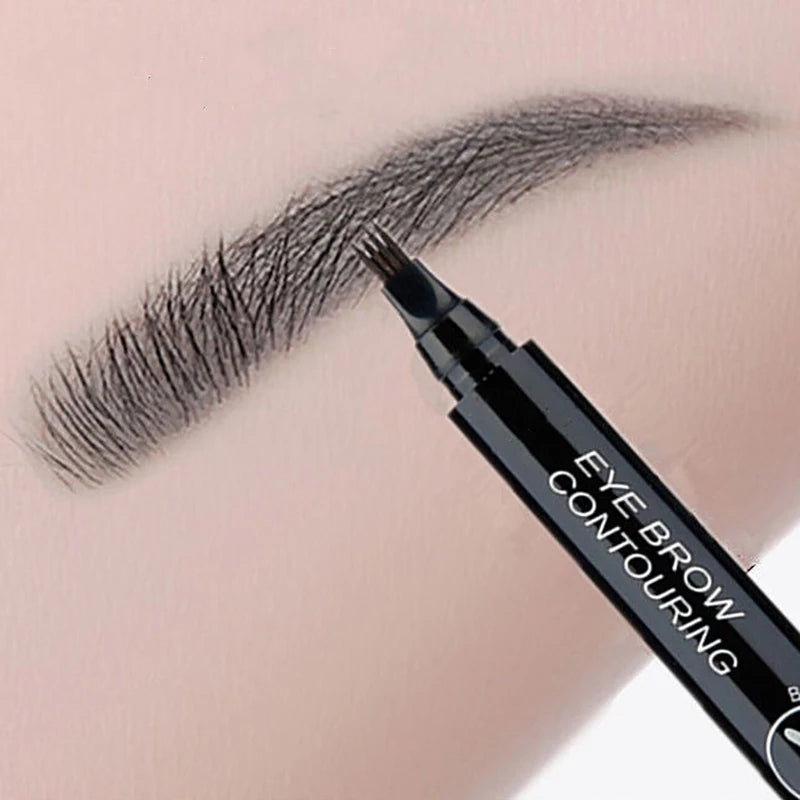 BrowDefine™ 4-Tip Microblading Eyebrow Pen – Waterproof Natural Brow Enhancer