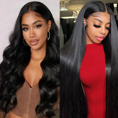 [Combo Sale 30"&30"] Buy 1 Get 2 Wig" 22 Inch 13X4 Body Wave Honey Blonde Hair Lace Front Wigs +13X4 22Inch Body Wave 99J Human Hair Hair Pre Plucked HD Transparent Lace Frontal Human Hair Wigs 180% Density