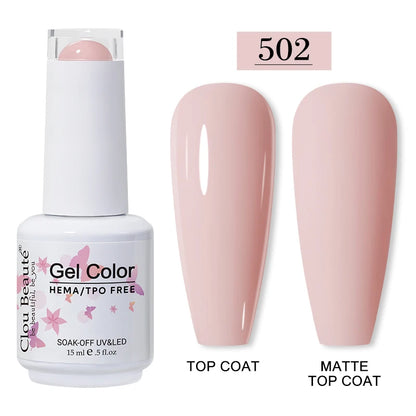 Clou Beauté HEMA & TPO Free Gel Nail Polish – 15ml Professional UV/LED compatible