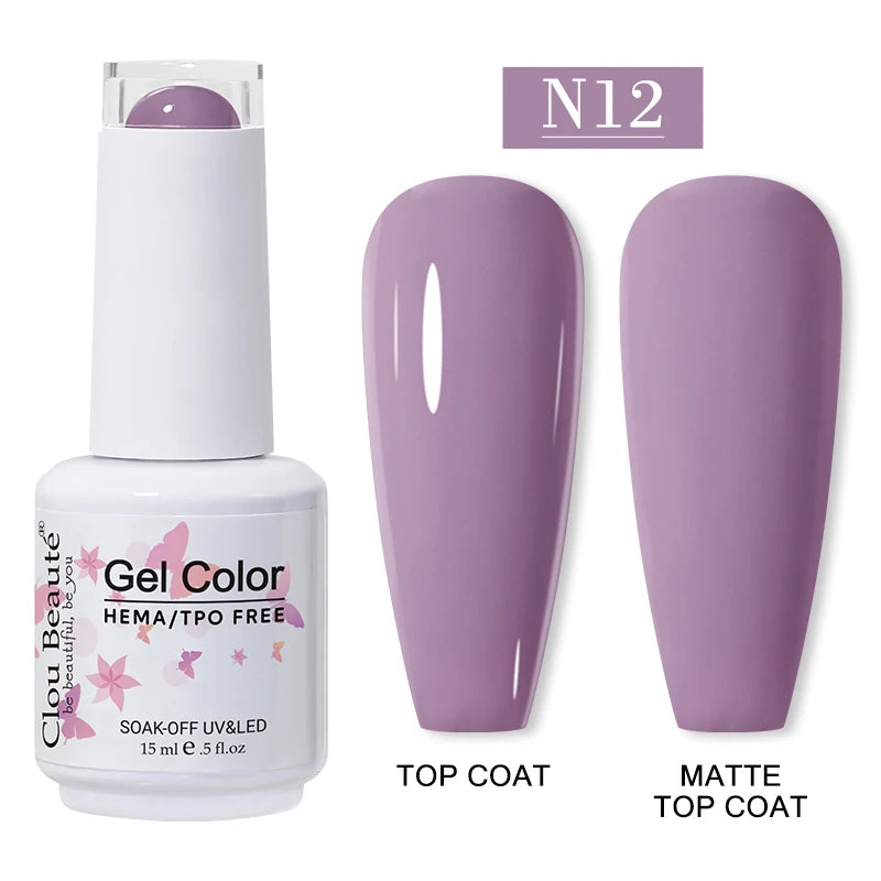 Clou Beauté HEMA & TPO Free Gel Nail Polish – 15ml Professional UV/LED compatible