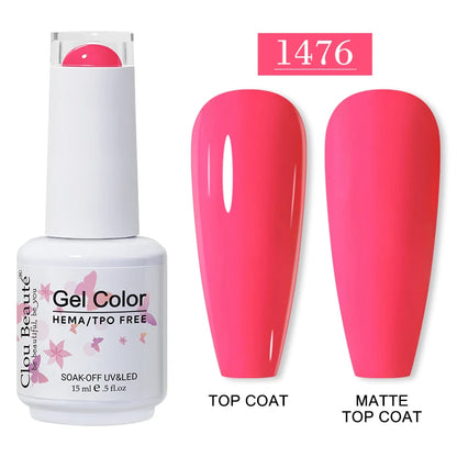 Clou Beauté HEMA & TPO Free Gel Nail Polish – 15ml Professional UV/LED compatible