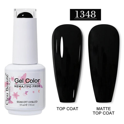 Clou Beauté HEMA & TPO Free Gel Nail Polish – 15ml Professional UV/LED compatible