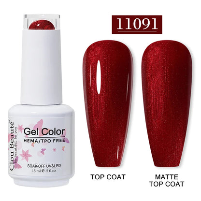 Clou Beauté HEMA & TPO Free Gel Nail Polish – 15ml Professional UV/LED compatible