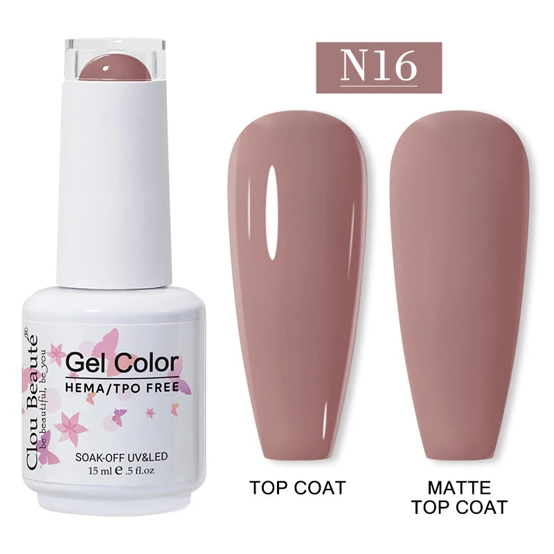 Clou Beauté HEMA & TPO Free Gel Nail Polish – 15ml Professional UV/LED compatible
