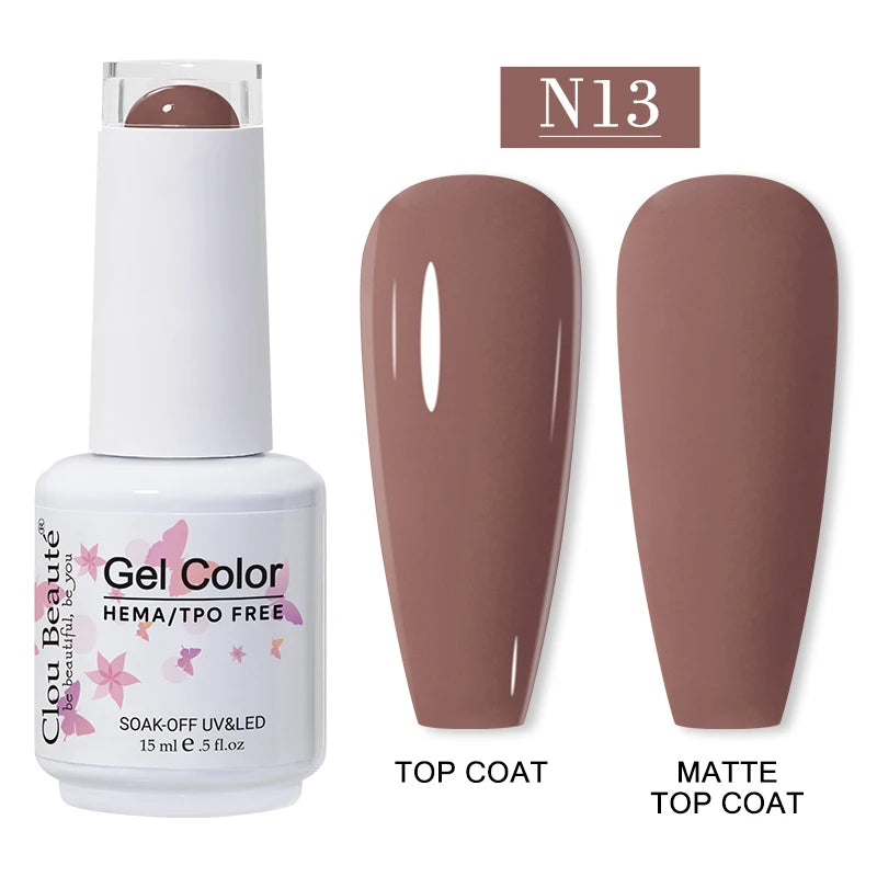 Clou Beauté HEMA & TPO Free Gel Nail Polish – 15ml Professional UV/LED compatible