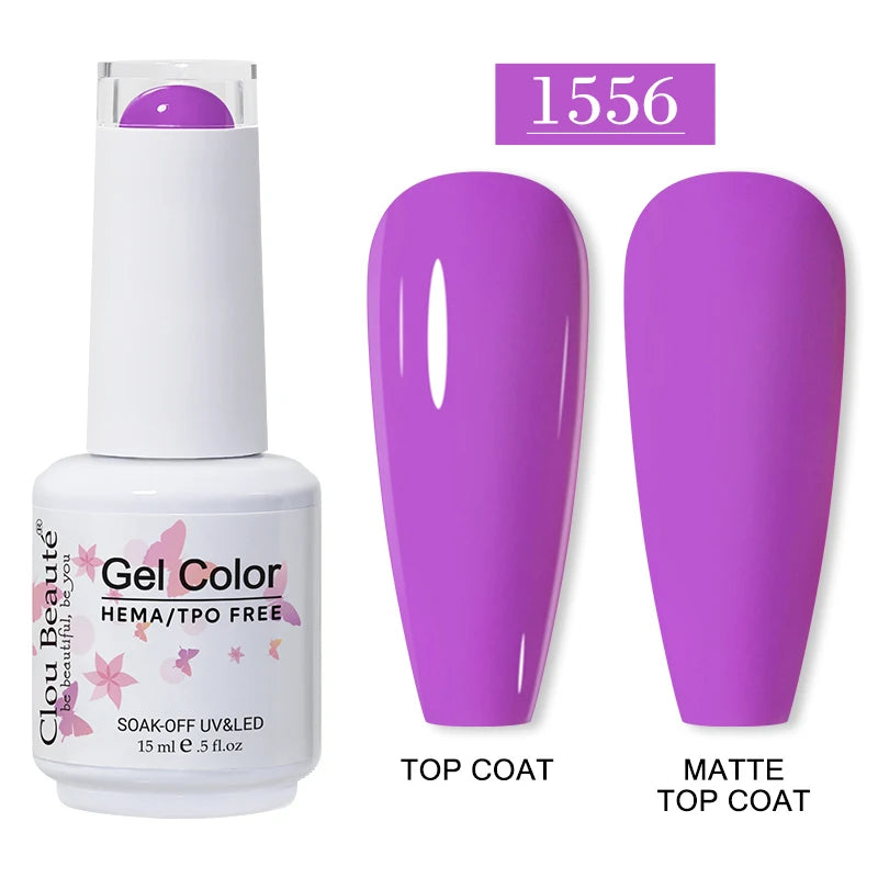 Clou Beauté HEMA & TPO Free Gel Nail Polish – 15ml Professional UV/LED compatible