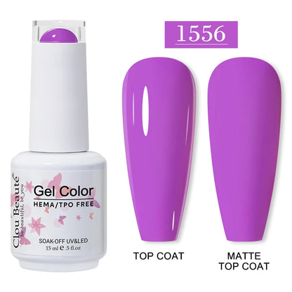 Clou Beauté HEMA & TPO Free Gel Nail Polish – 15ml Professional UV/LED compatible