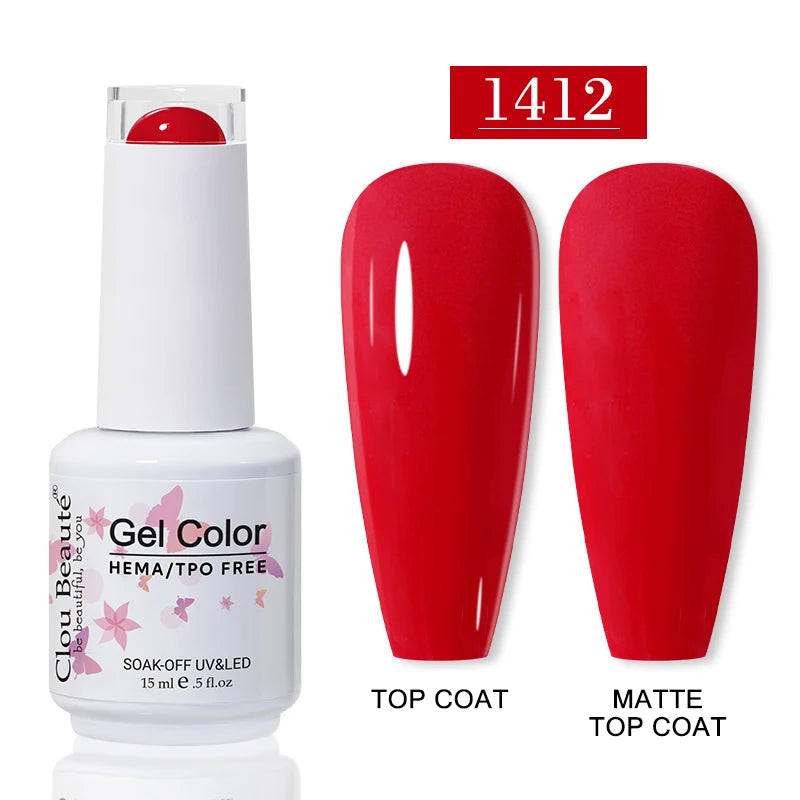 Clou Beauté HEMA & TPO Free Gel Nail Polish – 15ml Professional UV/LED compatible