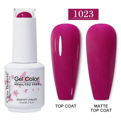 Clou Beauté HEMA & TPO Free Gel Nail Polish – 15ml Professional UV/LED compatible