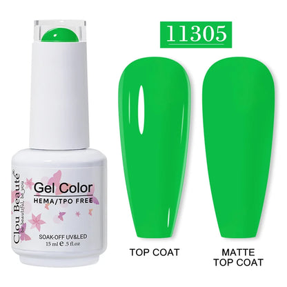 Clou Beauté HEMA & TPO Free Gel Nail Polish – 15ml Professional UV/LED compatible
