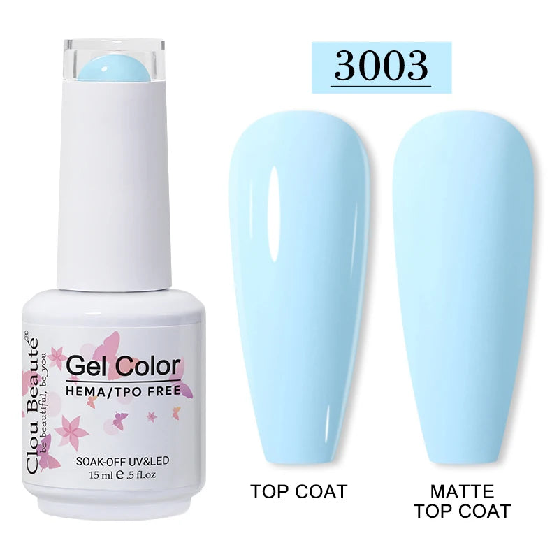 Clou Beauté HEMA & TPO Free Gel Nail Polish – 15ml Professional UV/LED compatible