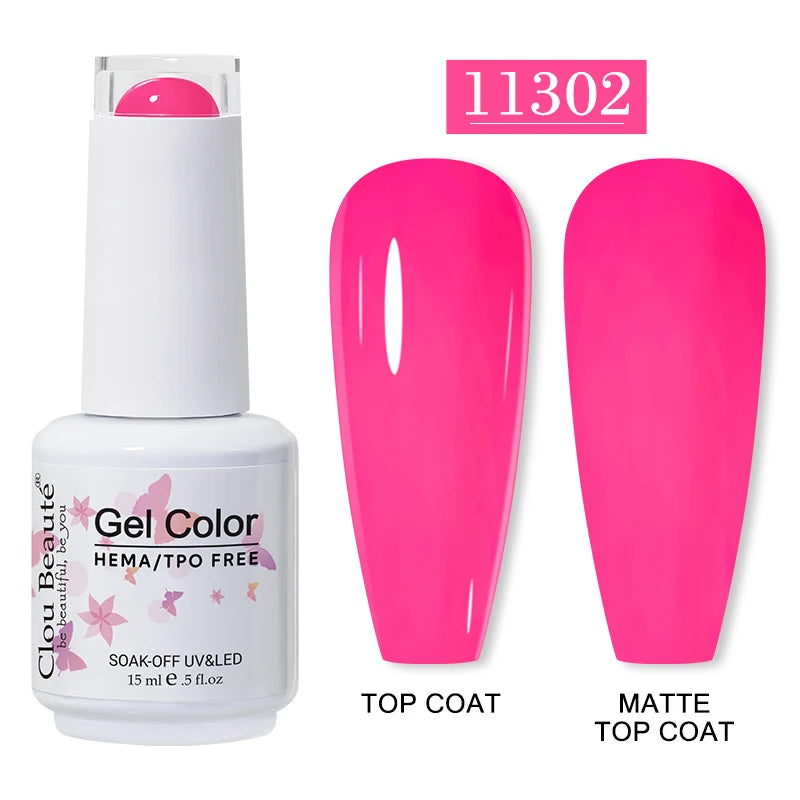 Clou Beauté HEMA & TPO Free Gel Nail Polish – 15ml Professional UV/LED compatible
