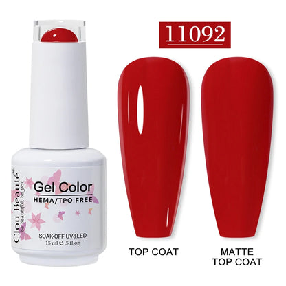 Clou Beauté HEMA & TPO Free Gel Nail Polish – 15ml Professional UV/LED compatible