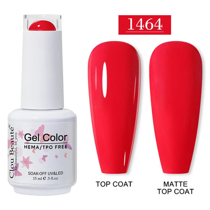 Clou Beauté HEMA & TPO Free Gel Nail Polish – 15ml Professional UV/LED compatible