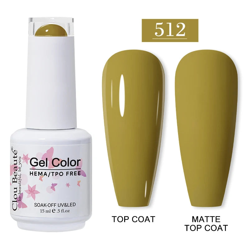 Clou Beauté HEMA & TPO Free Gel Nail Polish – 15ml Professional UV/LED compatible