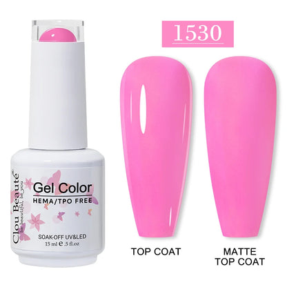 Clou Beauté HEMA & TPO Free Gel Nail Polish – 15ml Professional UV/LED compatible