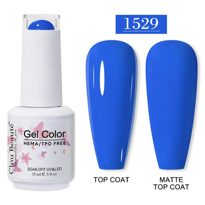 Clou Beauté HEMA & TPO Free Gel Nail Polish – 15ml Professional UV/LED compatible