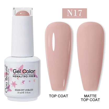 Clou Beauté HEMA & TPO Free Gel Nail Polish – 15ml Professional UV/LED compatible