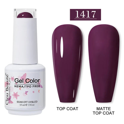 Clou Beauté HEMA & TPO Free Gel Nail Polish – 15ml Professional UV/LED compatible
