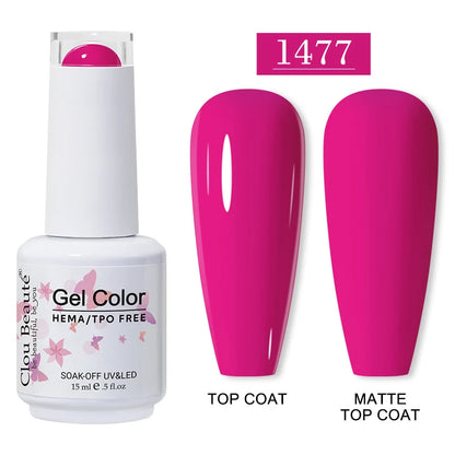 Clou Beauté HEMA & TPO Free Gel Nail Polish – 15ml Professional UV/LED compatible