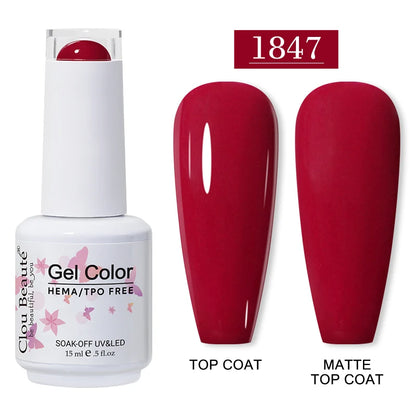 Clou Beauté HEMA & TPO Free Gel Nail Polish – 15ml Professional UV/LED compatible