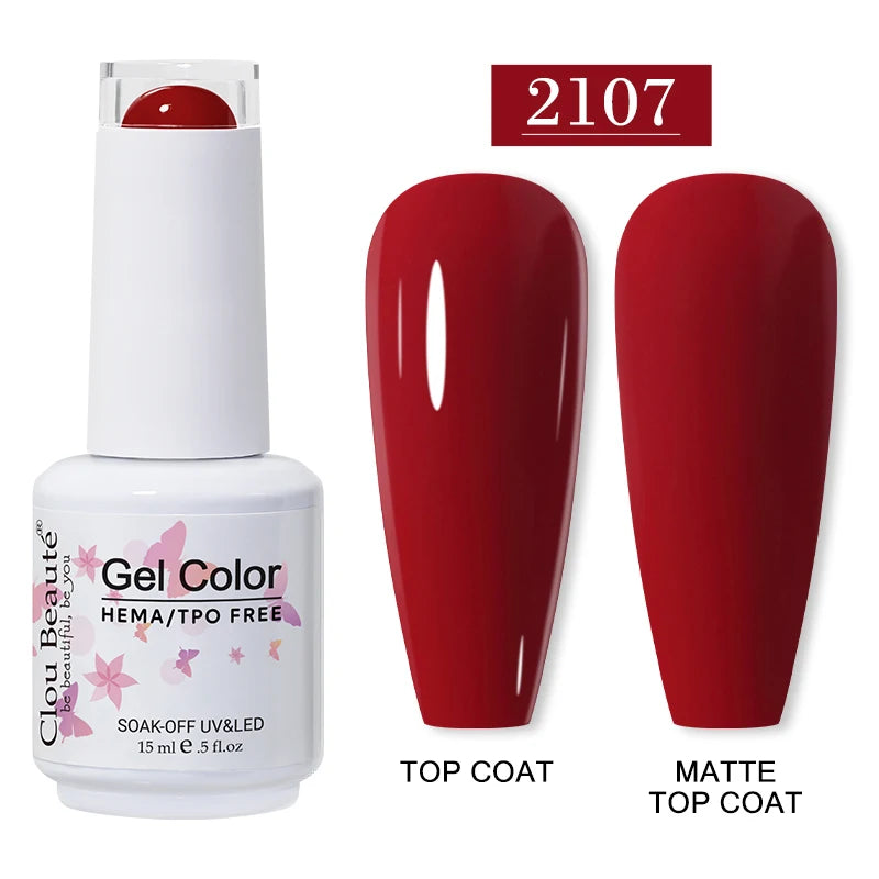 Clou Beauté HEMA & TPO Free Gel Nail Polish – 15ml Professional UV/LED compatible