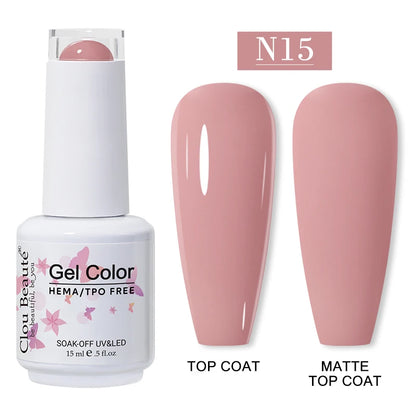 Clou Beauté HEMA & TPO Free Gel Nail Polish – 15ml Professional UV/LED compatible