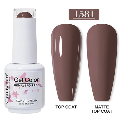 Clou Beauté HEMA & TPO Free Gel Nail Polish – 15ml Professional UV/LED compatible