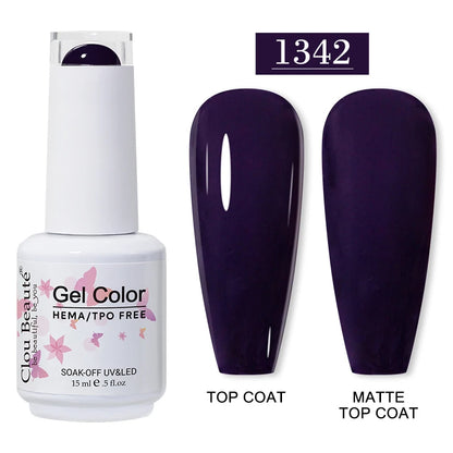 Clou Beauté HEMA & TPO Free Gel Nail Polish – 15ml Professional UV/LED compatible