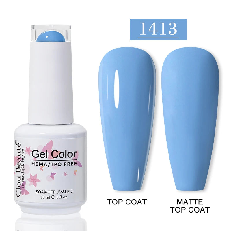 Clou Beauté HEMA & TPO Free Gel Nail Polish – 15ml Professional UV/LED compatible