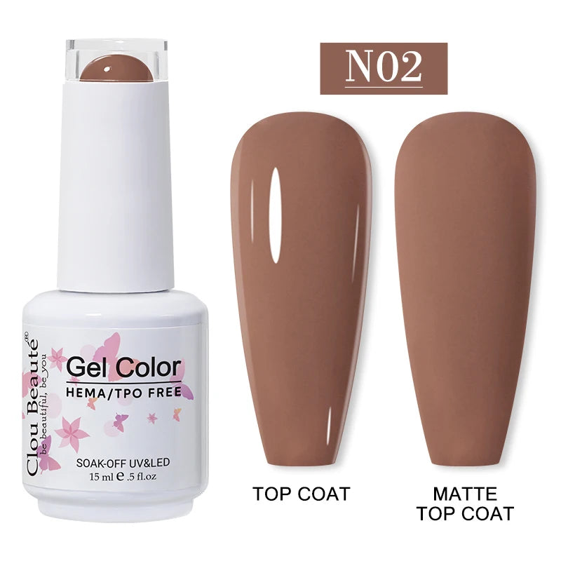 Clou Beauté HEMA & TPO Free Gel Nail Polish – 15ml Professional UV/LED compatible